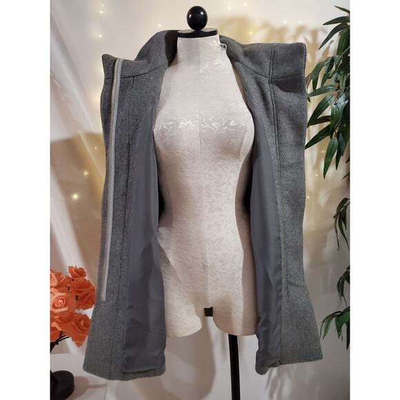 J. Crew Mercantile Classic Wool Cocoon City Coat Womens Size 4 Gray Zip  NWT - Picture 7 of 12